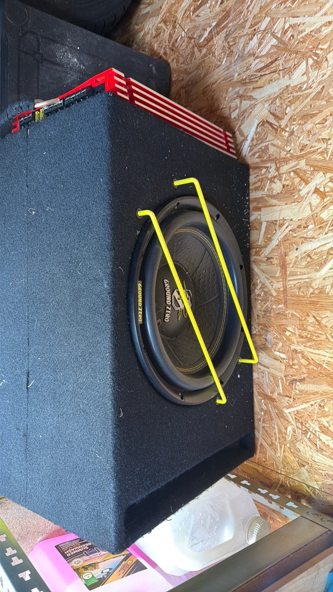 Ground zero subwoofer met amp, Ophalen of Verzenden, Zo goed als nieuw