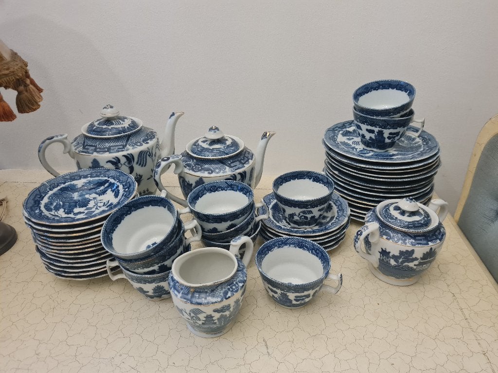 Vintage Chinees porseleinen servies 39-delig, Ophalen of Verzenden