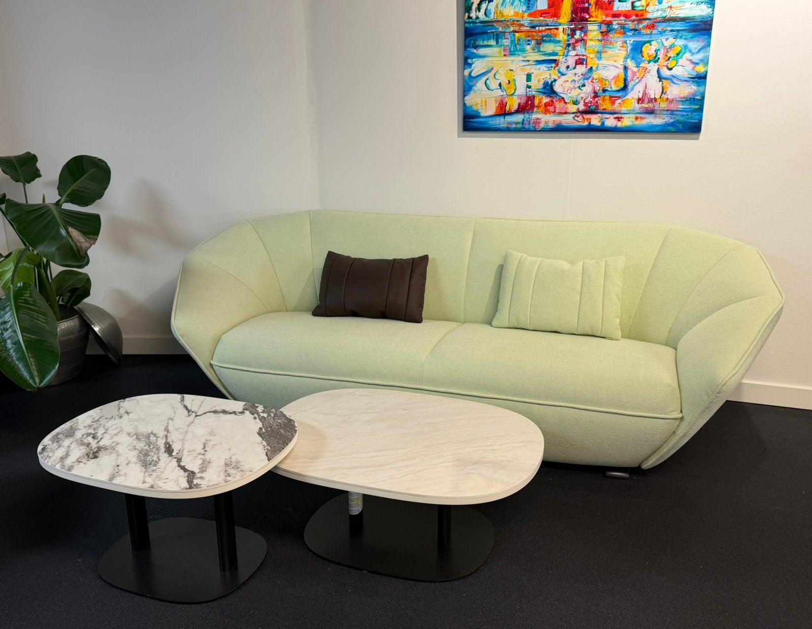 Leolux salontafelset keramiek gloss NIEUW, Ophalen, Nieuw, Rechthoekig, 50 tot 100 cm