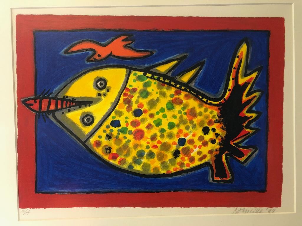 Corneille – “Poisson Heureux” | Gesigneerde Zeefdruk, Ophalen