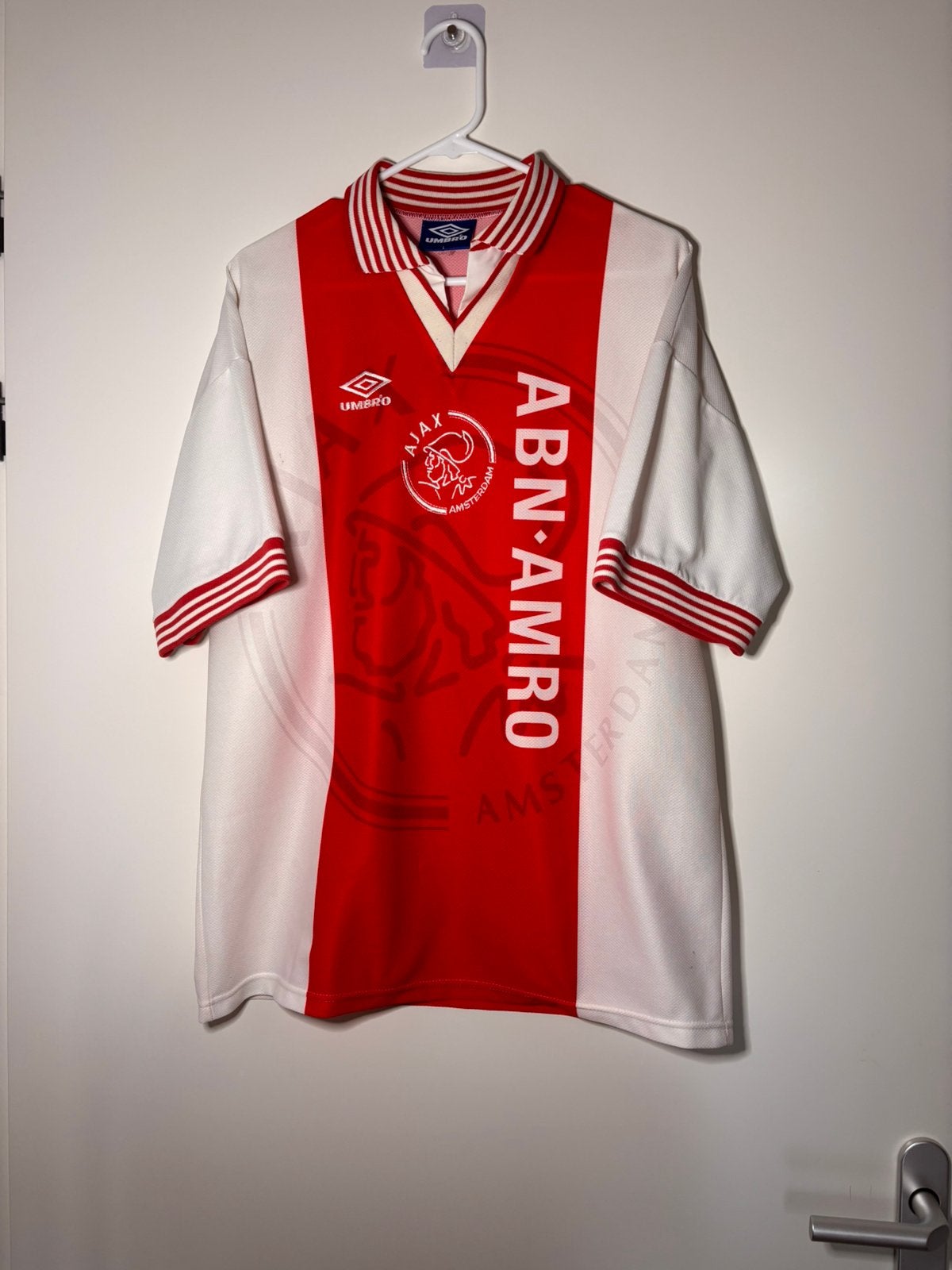 Ajax 1995/1996 (Davids) #8 vintage voetbal shirt Umbro L, Maat L, Verzenden, Zo goed als nieuw, Shirt