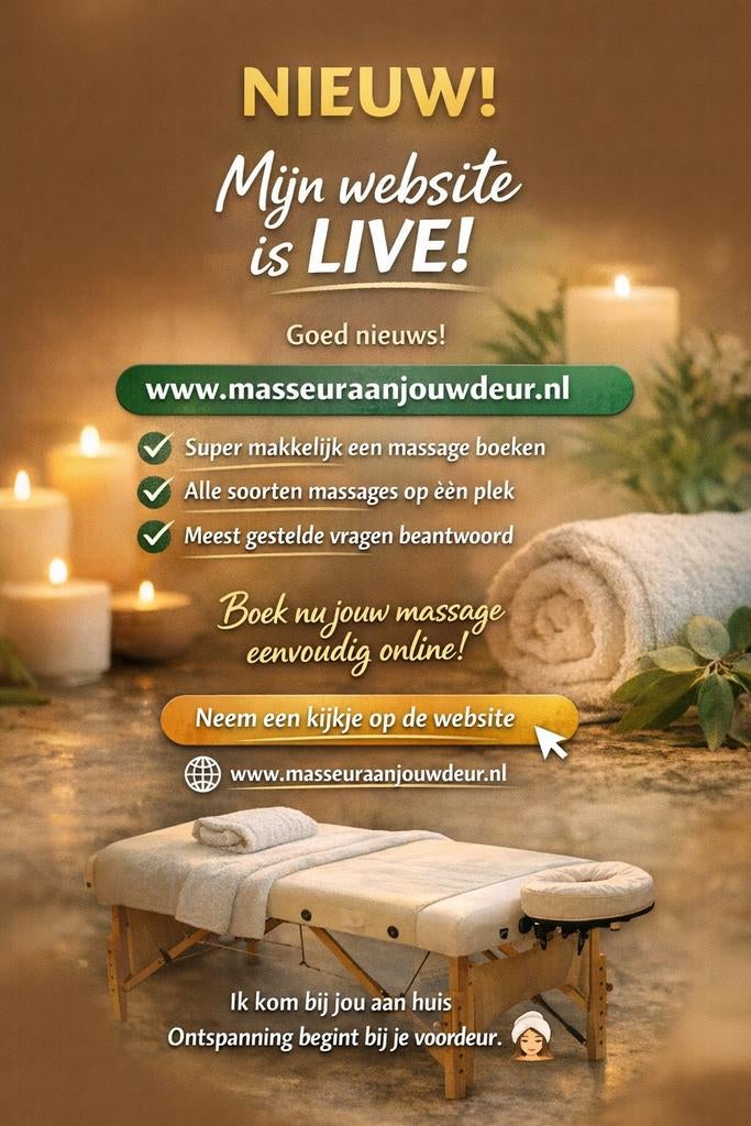 Full body/Ontspannings massage at your home!, Diensten en Vakmensen, Welzijn | Masseurs en Massagesalons, Stoelmassage