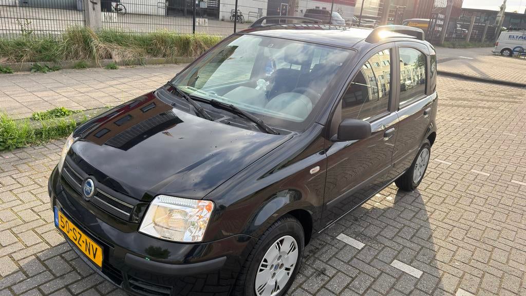 Fiat Panda 1.2 44KW 60PK 2006 Zwart, Auto's, Voorwielaandrijving, Zwart, Origineel Nederlands, Handgeschakeld