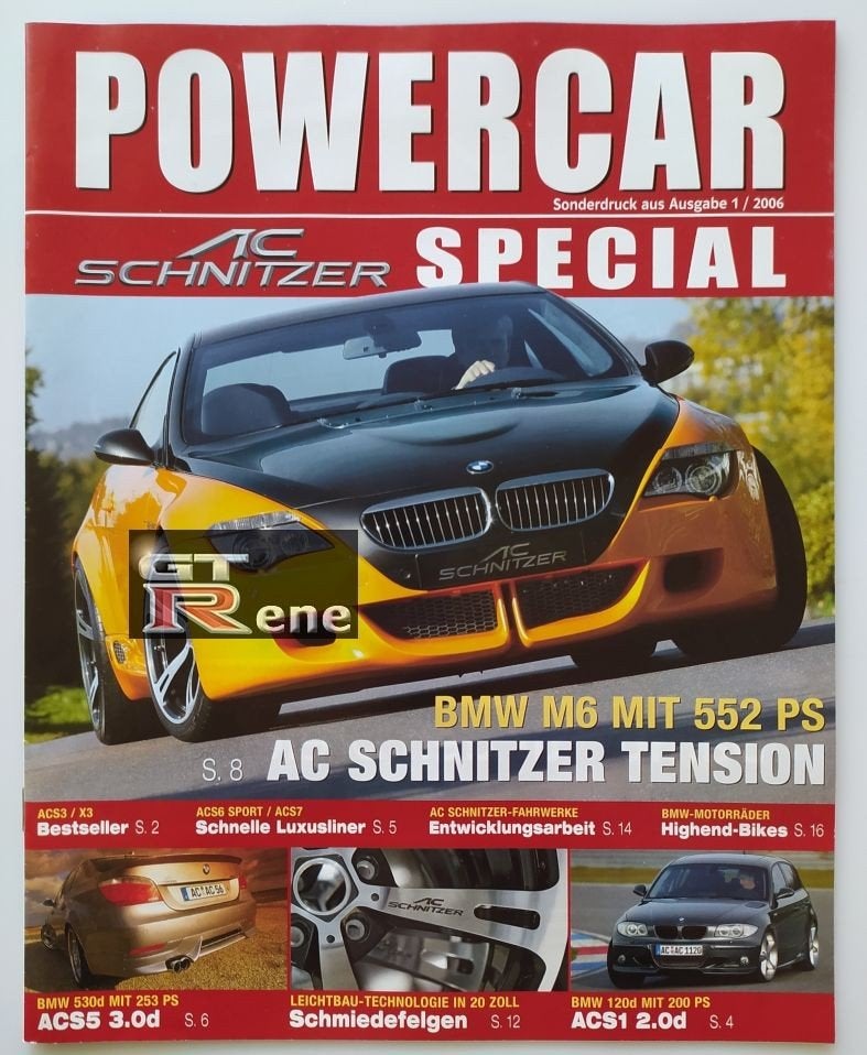 AC Schnitzer BMW Brochure 2006 M6 1 en 3 serie Z4 Mini, Ophalen of Verzenden, Zo goed als nieuw, BMW