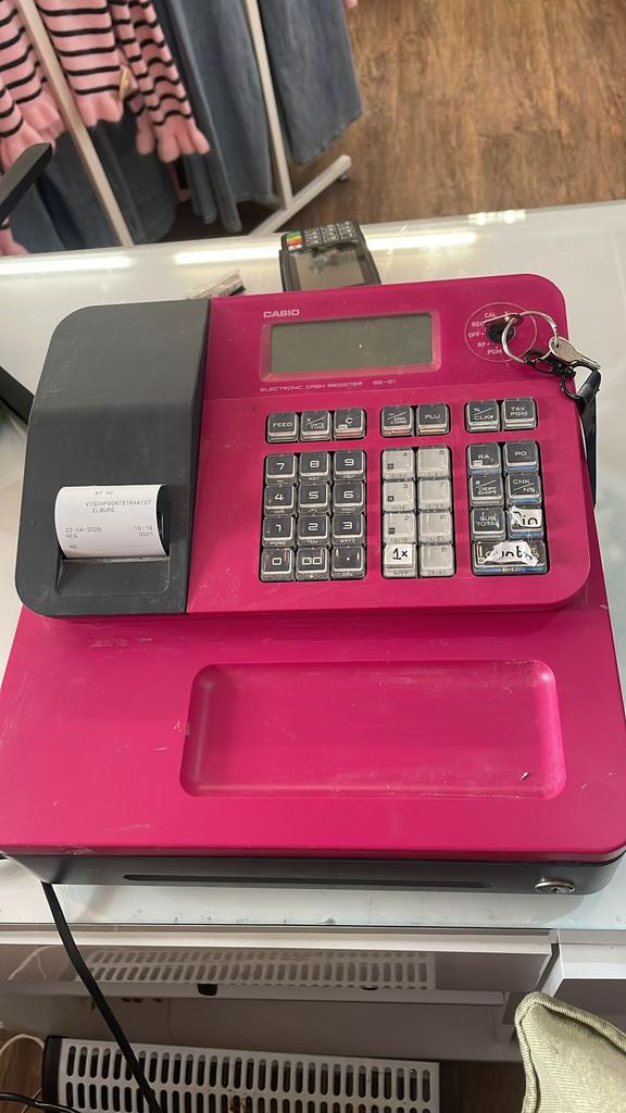 Roze casio kassa, Ophalen of Verzenden, Computers en Rekenmachines