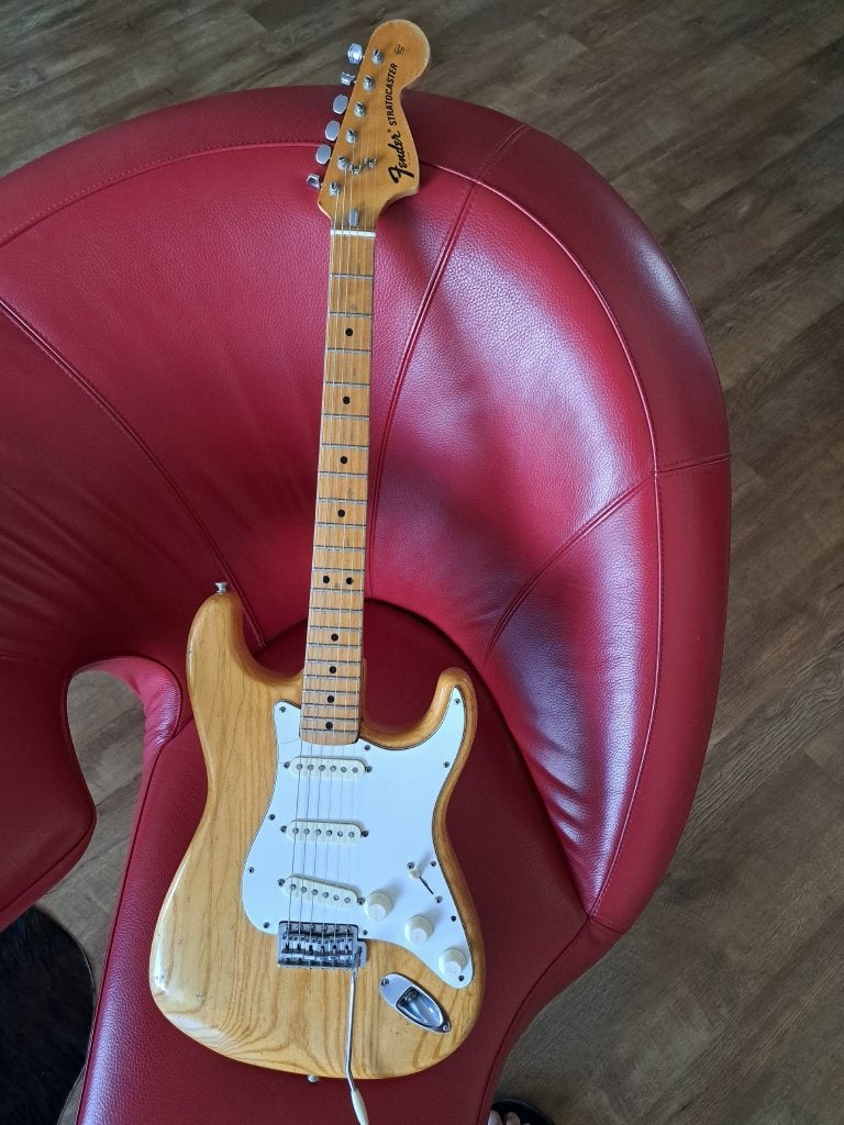 Fender Stratocaster 1974 Natural, Muziek en Instrumenten, Ophalen, Gebruikt, Solid body, Fender