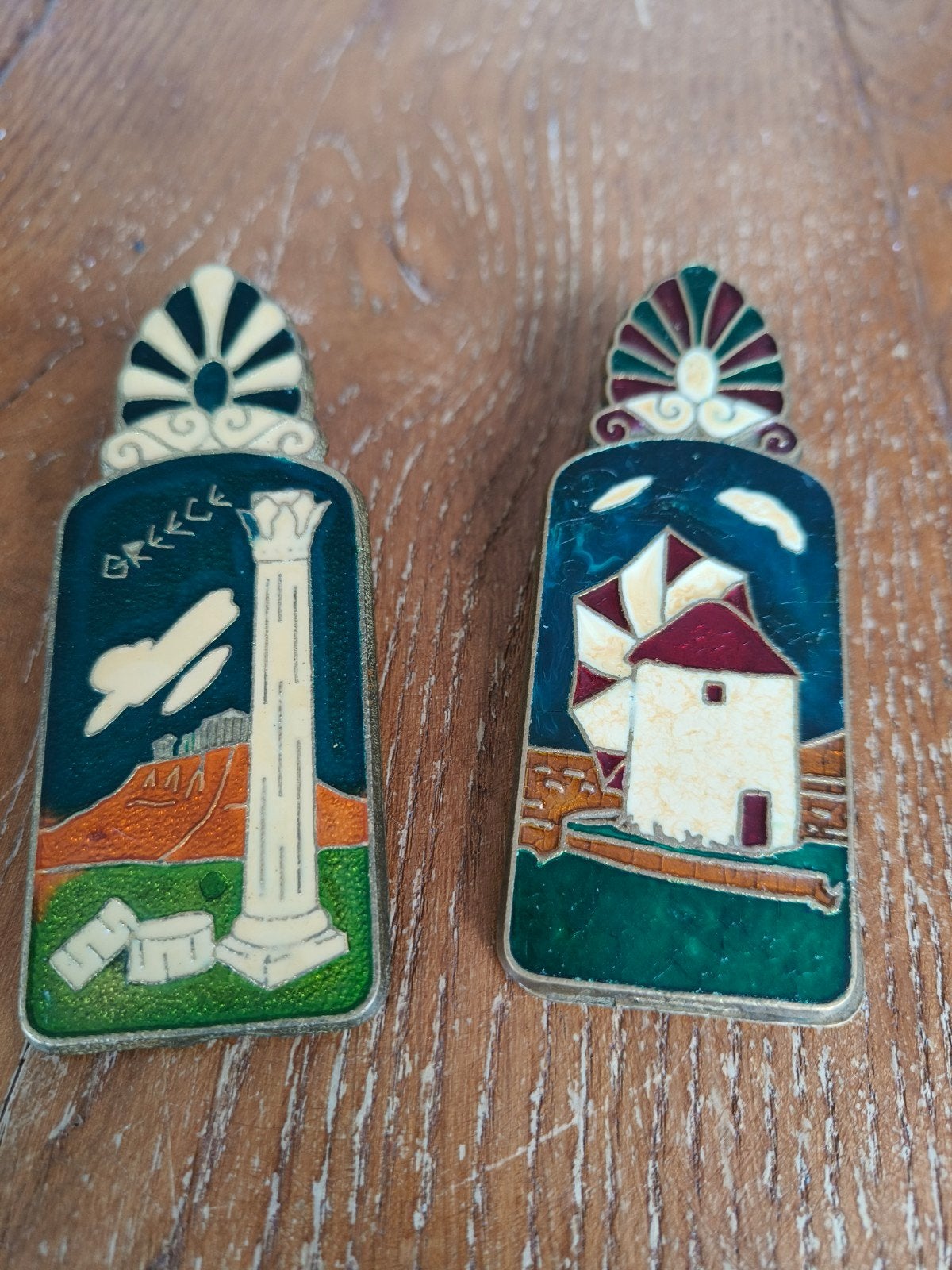 Twee geëmailleerde money clips/geld clips, Ophalen