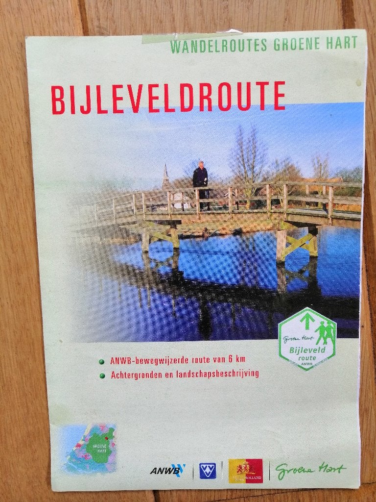 ANWB Wandel route Groene Hart Bijleveld, Fiets- of Wandelgids, Ophalen of Verzenden, Zo goed als nieuw, ANWB