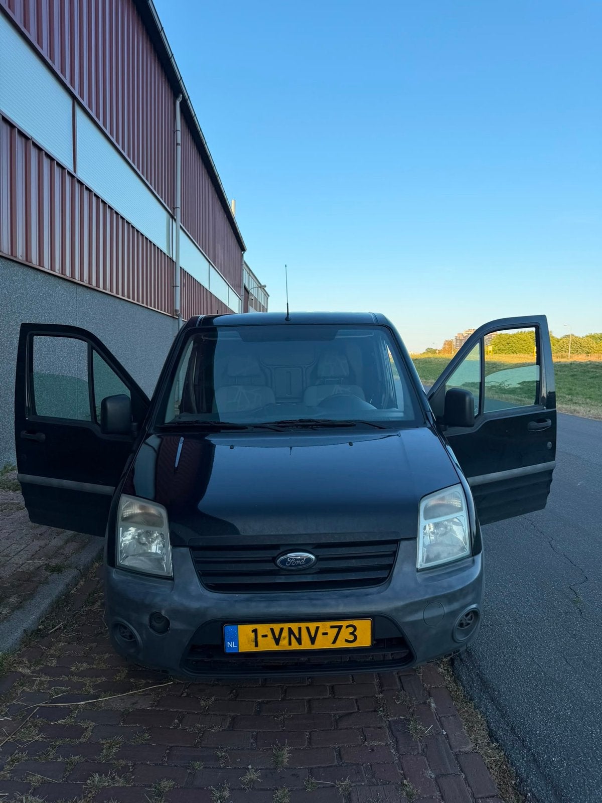 Ford Transit Connect 1.8 D 66KW 2011, Auto's, Euro 5, 730 kg, Leder en Stof, Zwart