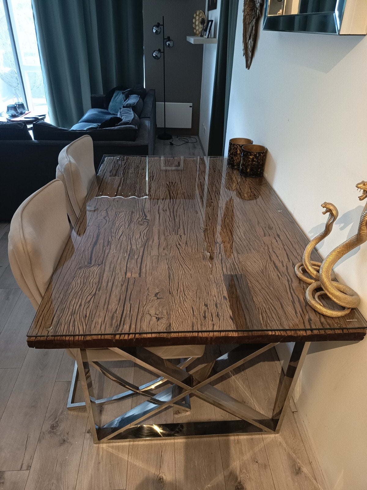 eettafel +stoelen sleeperwood, Ophalen, 50 tot 100 cm, 150 tot 200 cm, Vier personen