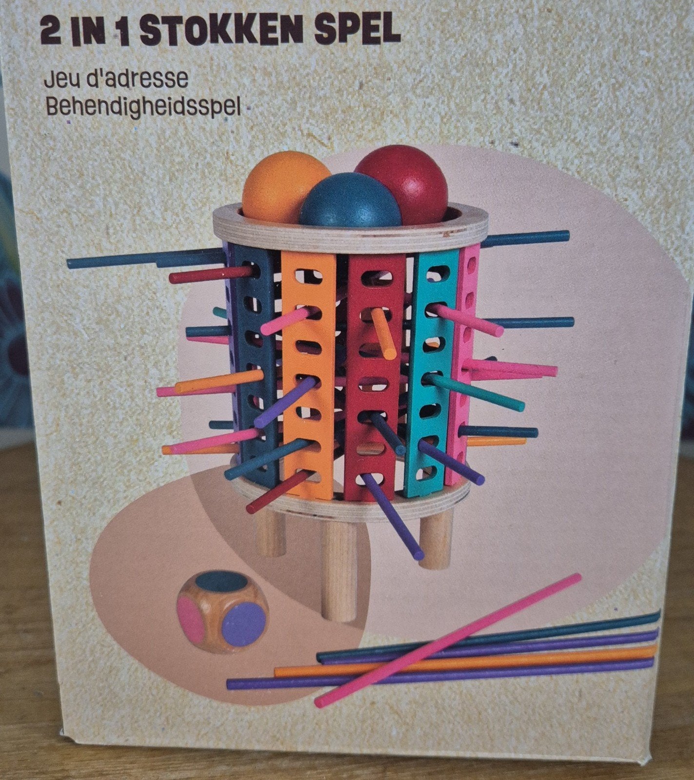 Montessori 2 in 1 stokken spel, Ophalen of Verzenden