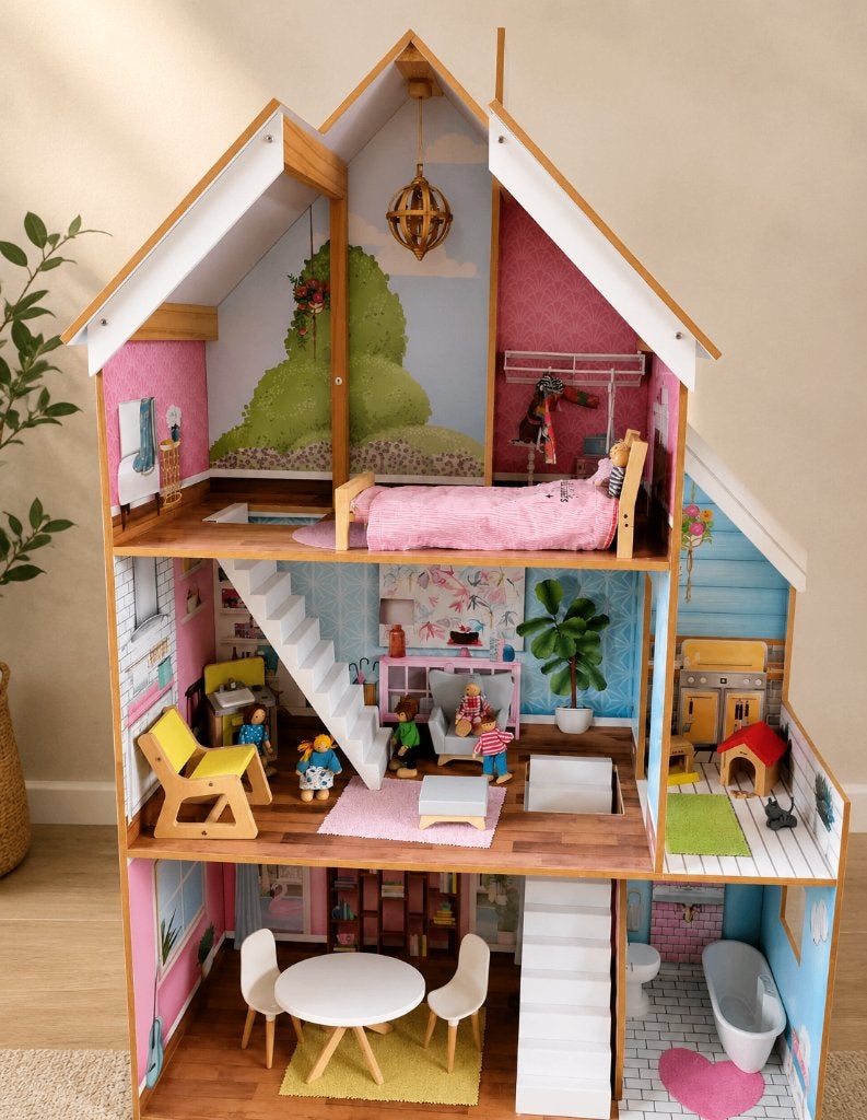 Kidcraft Houten poppenhuis, Ophalen, Zo goed als nieuw, Poppenhuis