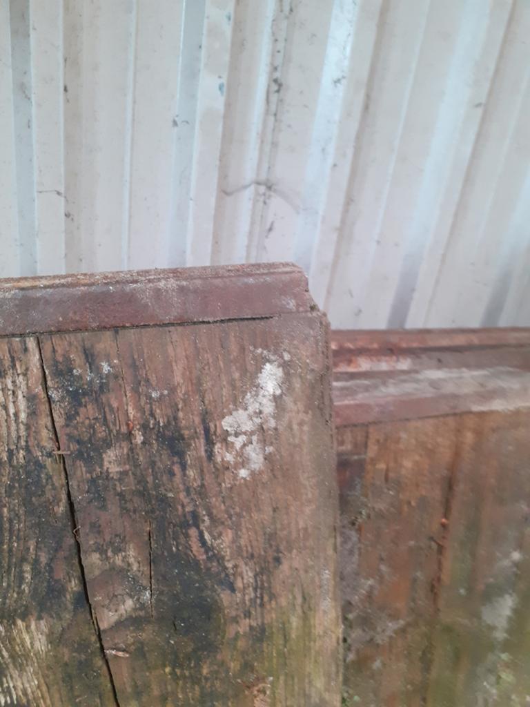 Hardhouten schotten voor tuin., Ophalen, Gebruikt, 50 tot 150 cm, 10 m² of meer