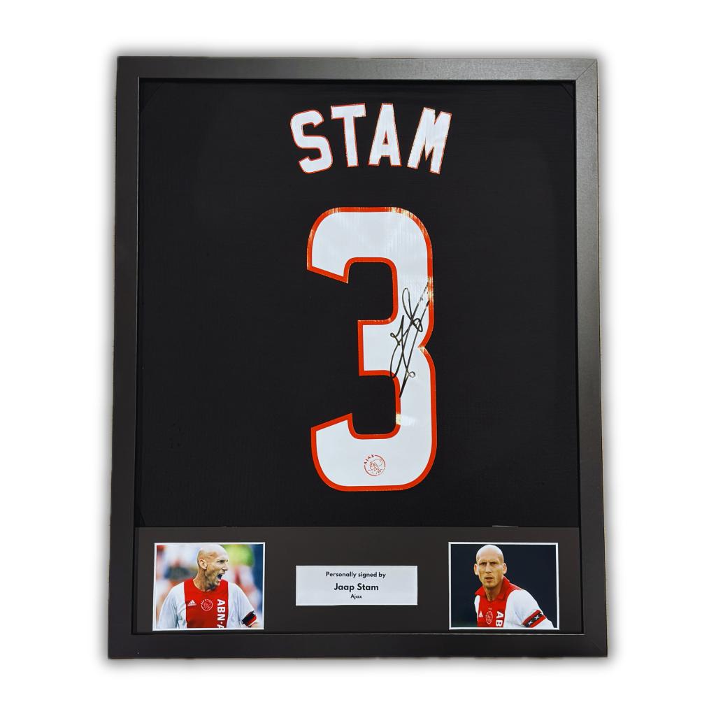 Jaap Stam - Ajax shirt - Ingelijst & gesigneerd, Verzenden, Nieuw, Ajax, Shirt