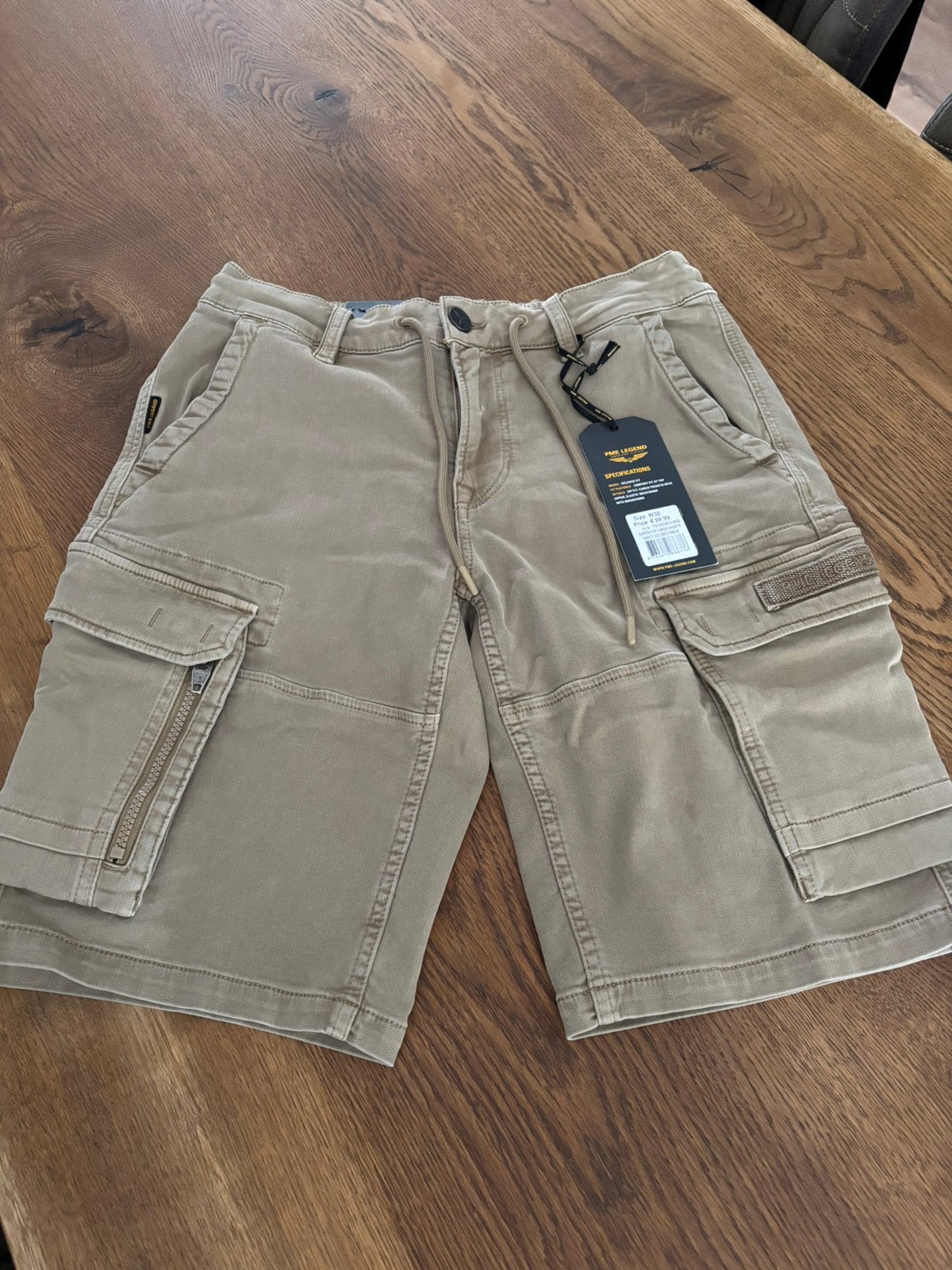 Nieuwe donkerbeige PME Legend cargo broek maat 30., Ophalen of Verzenden, Nieuw, Overige maten, Beige