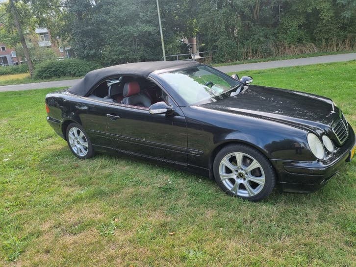 Mercedes-Benz Mercedes 2001 Zwart, Auto's, Automaat, Cabriolet, Zwart, Leder