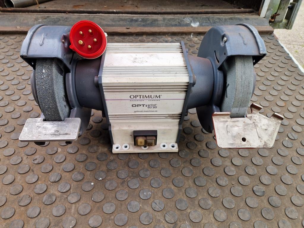 Optimum GU20b Optigrind  Werkbankslijper 200 mm 400V, Doe-het-zelf en Verbouw, Gereedschap | Slijpmachines, Ophalen, Zo goed als nieuw