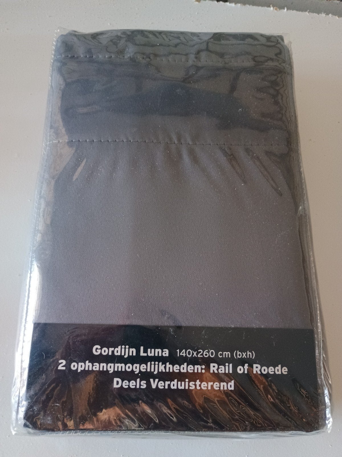 Gordijn Luna 140x260 cm - Deels Verduisterend, Ophalen of Verzenden, Nieuw, Gordijn, Verduisterend