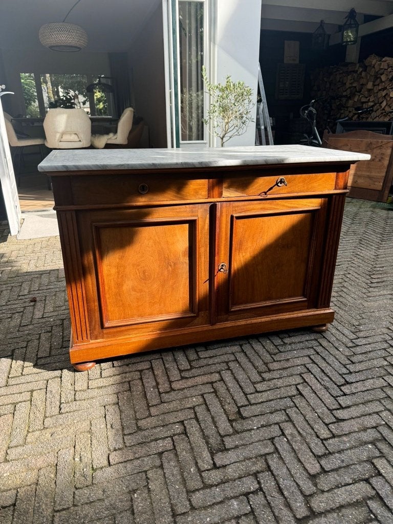 Antiek Frans dressoir met marmeren blad, Ophalen