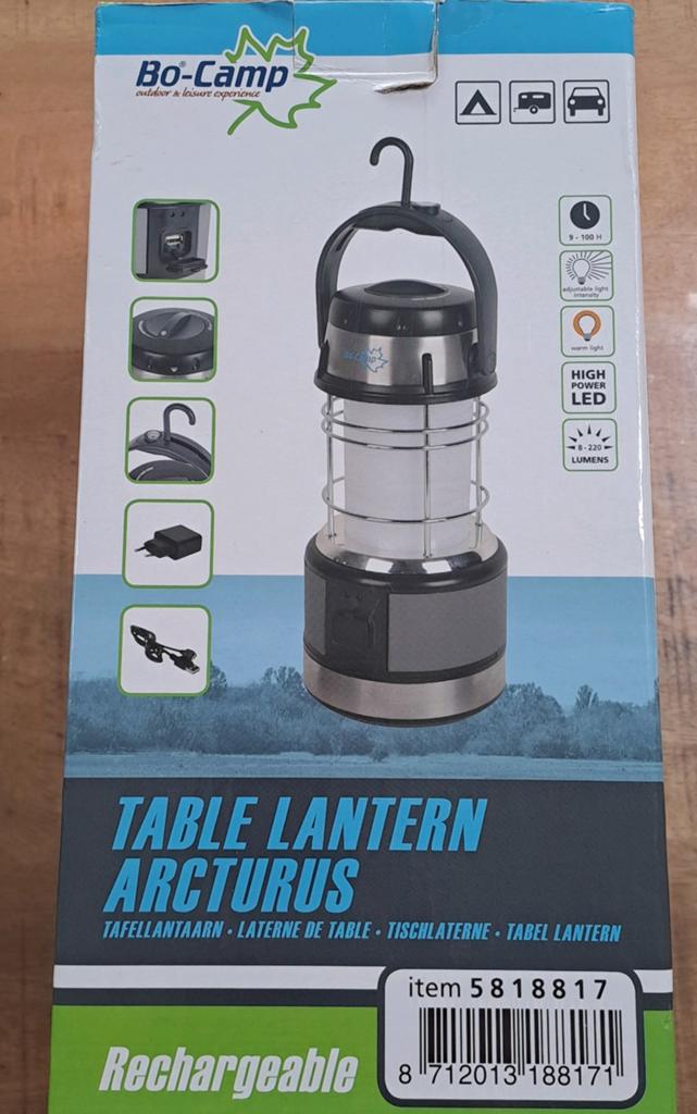 Bo Camp oplaadbare campinglamp via  USB, Ophalen of Verzenden, Gebruikt