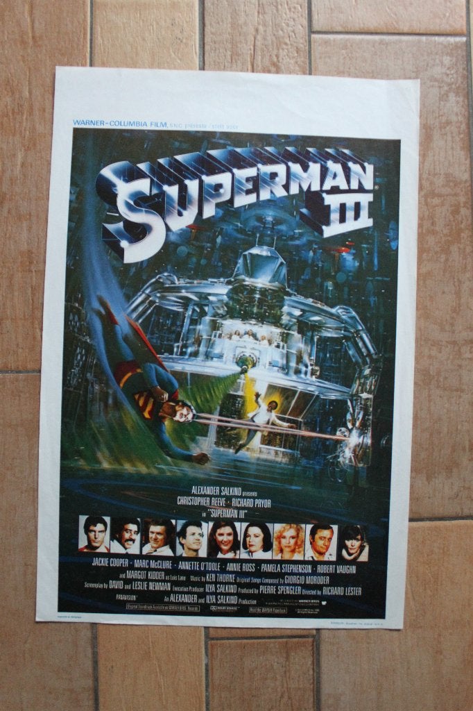 filmaffiche Superman 3 filmposter, Verzamelen, Rechthoekig Staand, Ophalen of Verzenden, Zo goed als nieuw, A1 t/m A3