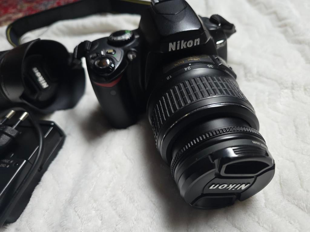 Nikon D40 met 18-55mm en 55-200mm lenzen, Ophalen of Verzenden