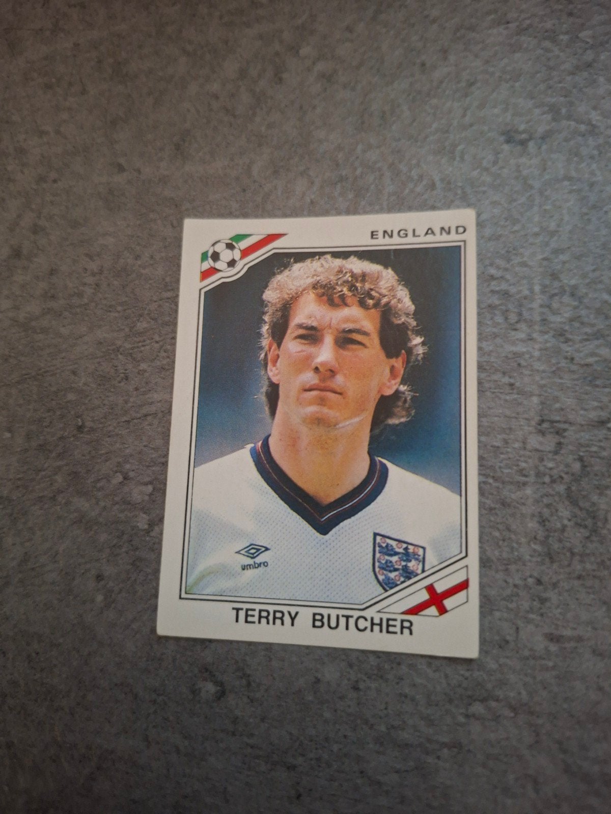 Panini sticker WK 86 Mexico. Terry Butcher Engeland., Ophalen of Verzenden, Zo goed als nieuw, Sticker
