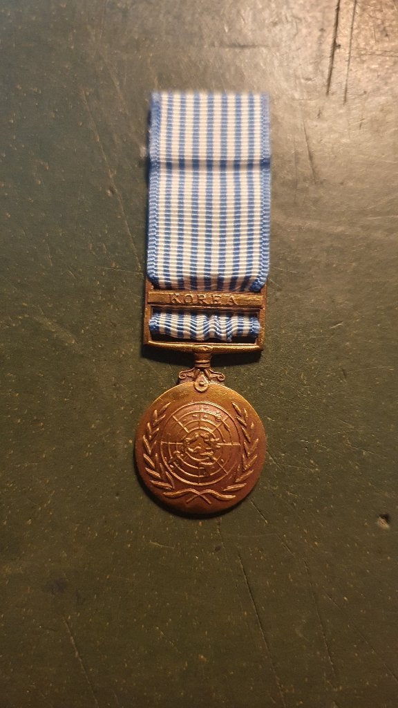 Miniatuur medaille VN Korea (Engelstalig), Verzenden, Landmacht, Nederland, Lintje, Medaille of Wings
