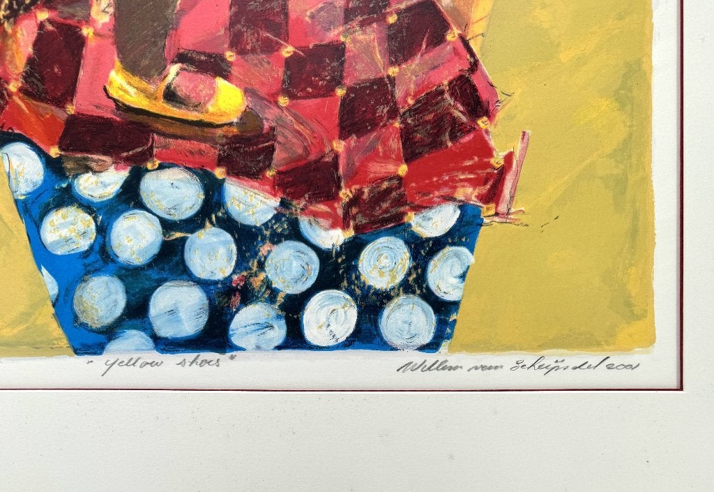 1370. Zeefdruk, Willem van Scheijndel – "Yellow Shoes", 2001, Ophalen
