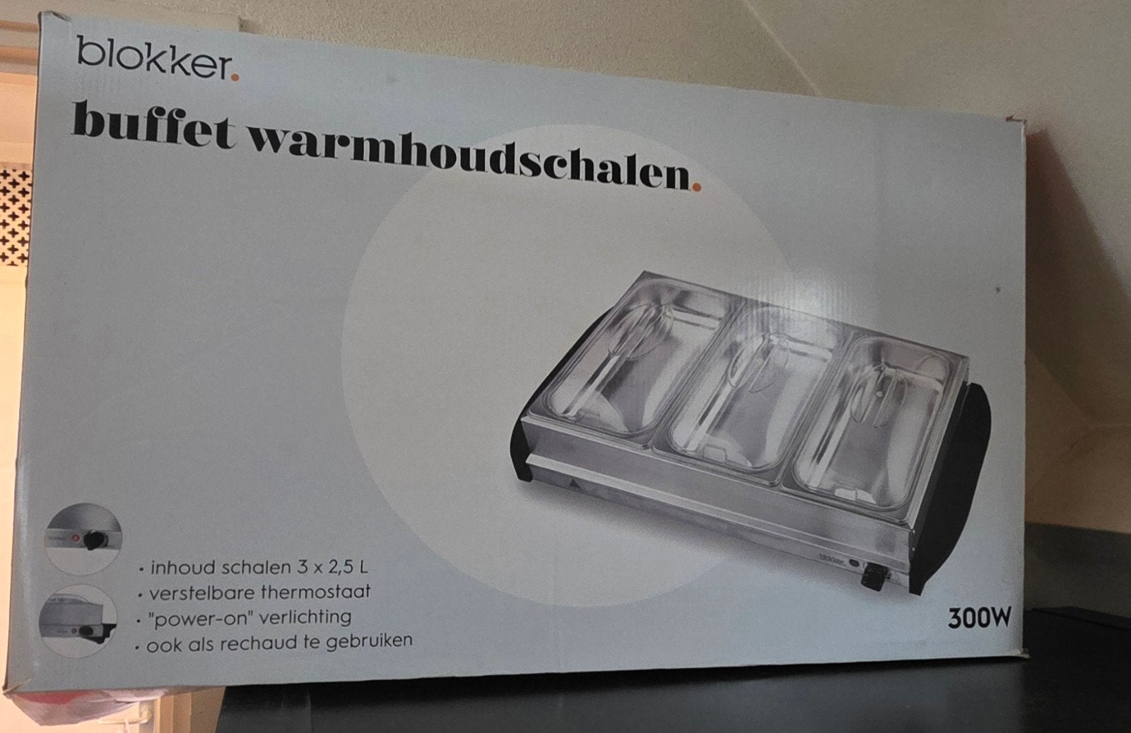 buffet warmhoudschalen 3x 2,5 liter, Huis en Inrichting, Overige typen, Ophalen of Verzenden, Zo goed als nieuw