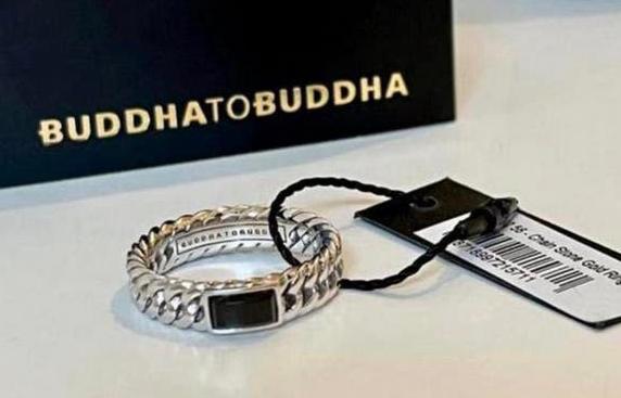Buddha to Buddha ring in 14 karaat witgoud met Spinel steen!, Sieraden, Tassen en Uiterlijk, Ringen, Nieuw, Ophalen of Verzenden
