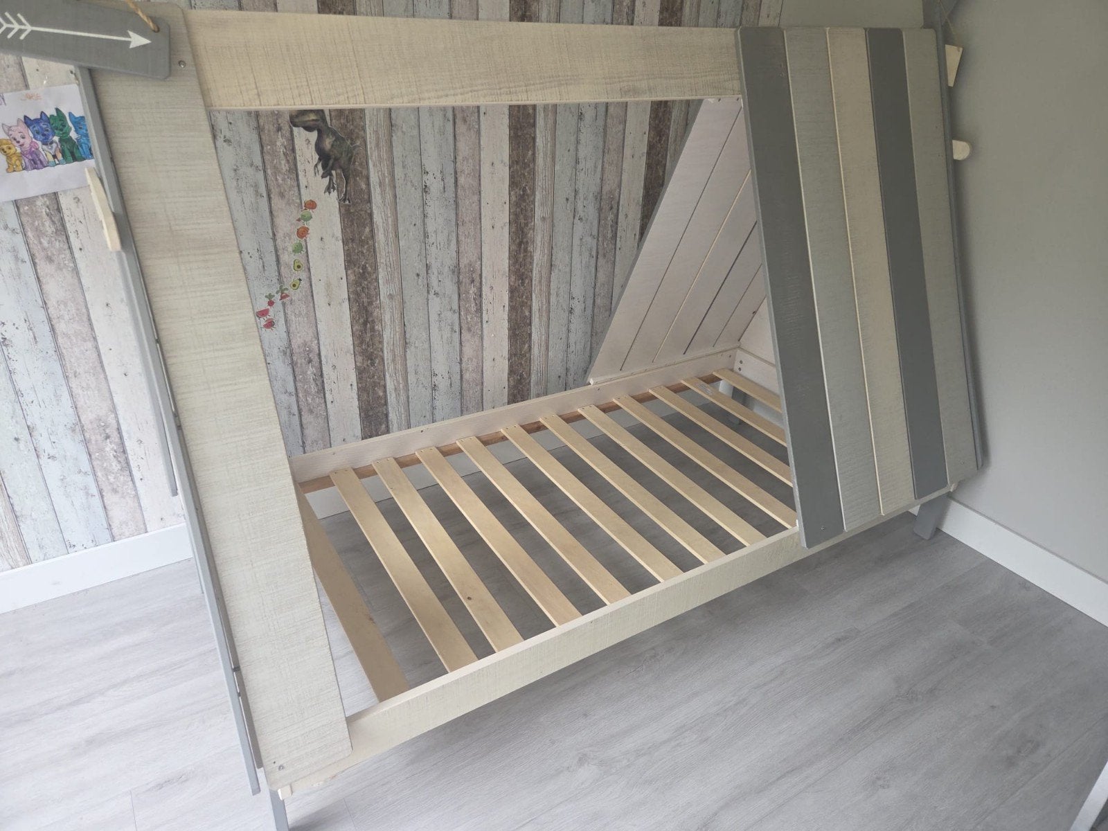 Tipi kinderbed met lattenbodem, Ophalen, 85 tot 100 cm, Gebruikt, Lattenbodem