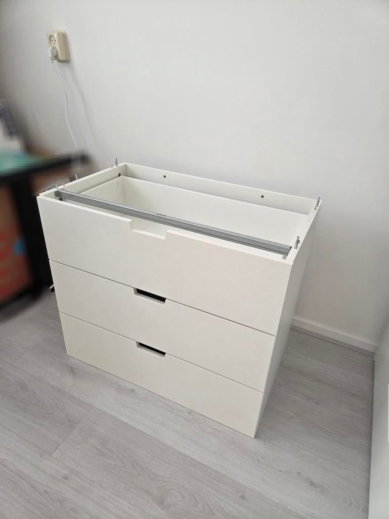 Modulaire ladenkast Nordli (ikea) Wit, Huis en Inrichting, Ophalen, 50 tot 100 cm, Zo goed als nieuw, 3 of 4 laden
