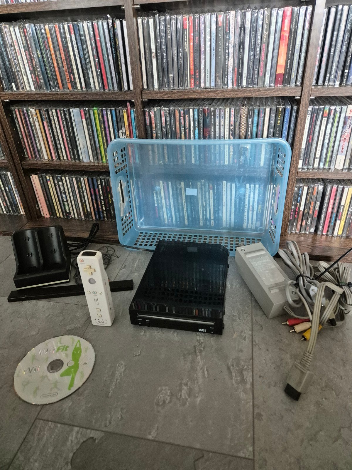 Wii Console Zwart met Wii Fit en accessoires, Ophalen of Verzenden, Gebruikt, Met 1 controller, Met games