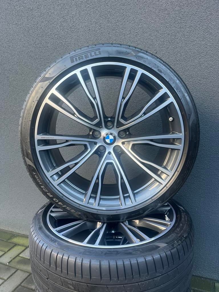 21 INCH BMW 726i INDIVIDUAL ORIGINEEL X3 IX3 X4 G01 G02 G08, Ophalen, 245 mm, Banden en Velgen, 21 inch