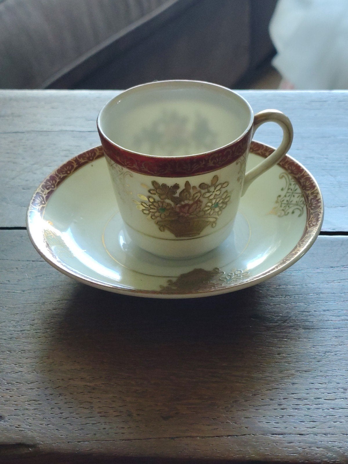 Vintage Japanse Demitasse Kop & Schotel - Geisha Lithofanie, Ophalen of Verzenden