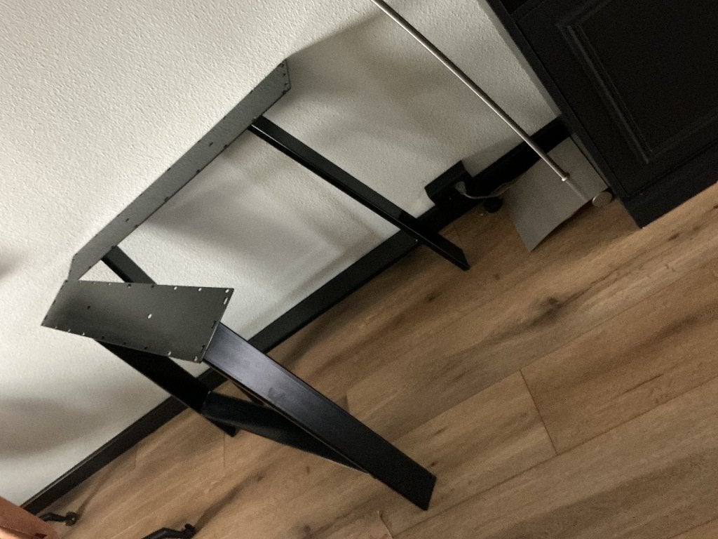 2 tafelpoten, zwart gepoedercoat, Ophalen, Zo goed als nieuw