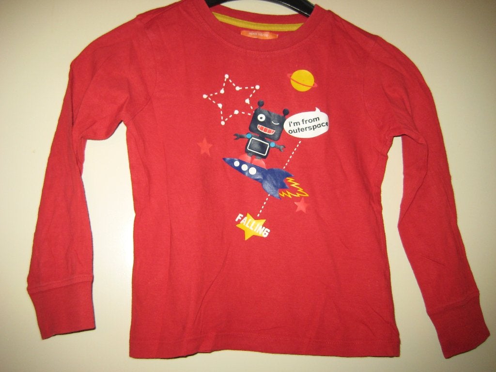 Rood Shirt, 110/116, HEMA, Kinderen en Baby's, Ophalen of Verzenden, Zo goed als nieuw, Jongen, Shirt of Longsleeve