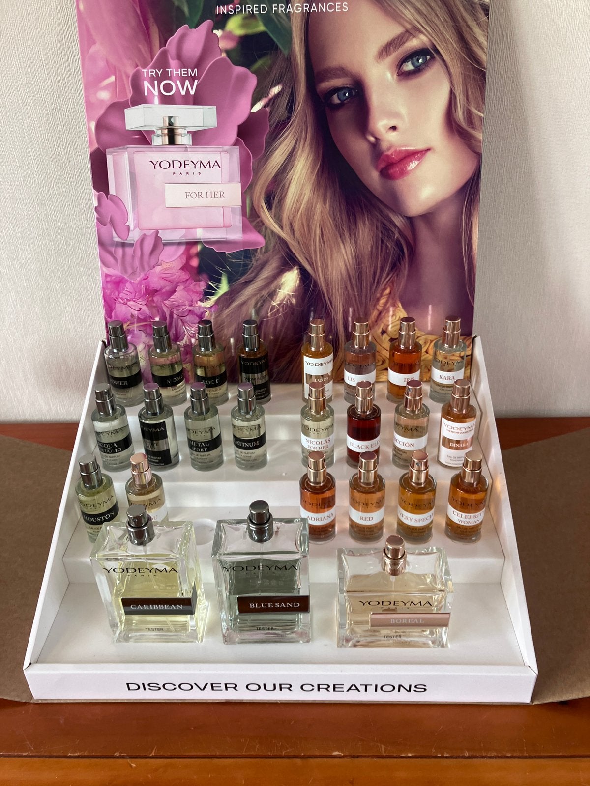 Yodeyma display set met geuren collectie, Ophalen of Verzenden, Zo goed als nieuw, Miniatuur, Gevuld
