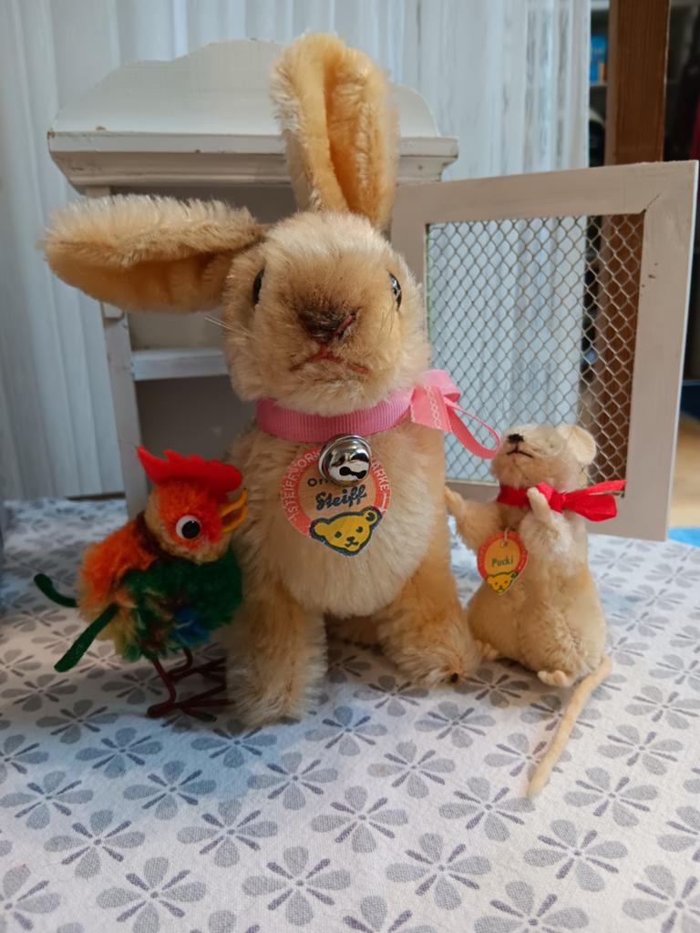 3 Steiff Dieren, Antiek en Kunst, Antiek | Speelgoed, Ophalen of Verzenden