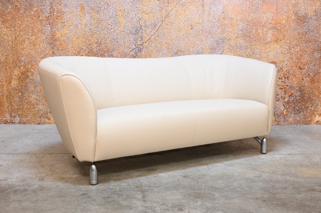NIEUW beklede leren Leolux Pupilla design bank, Leolux, Leolux, 150 tot 200 cm, 75 tot 100 cm