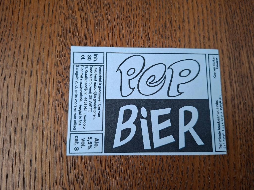 Bier etiket Pep bier, ongebruikt, Ophalen of Verzenden, Nieuw, Overige typen, Overige merken