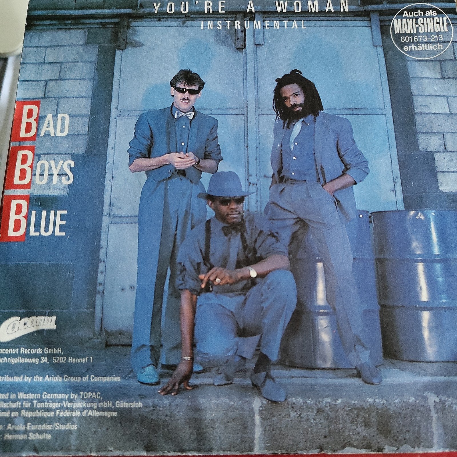 Bad Boys Blue - You're A Woman (Instrumental) Maxi-Single, Ophalen of Verzenden, Gebruikt, 7 inch
