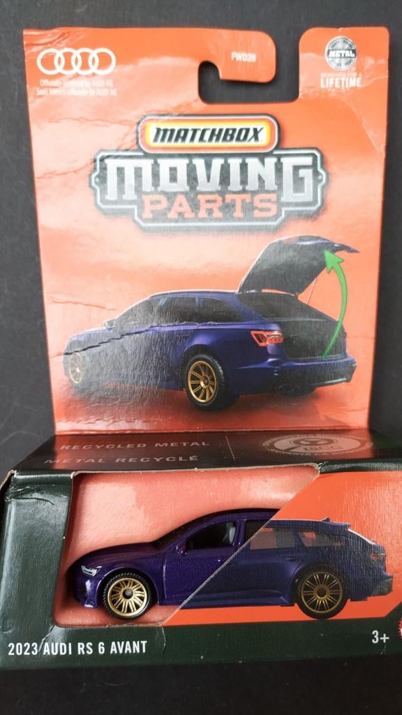 Audi RS6 Avant 2023 1:64 3inch Matchbox Moving parts Pol, Auto, Verzenden, Nieuw, Matchbox@mattel.com