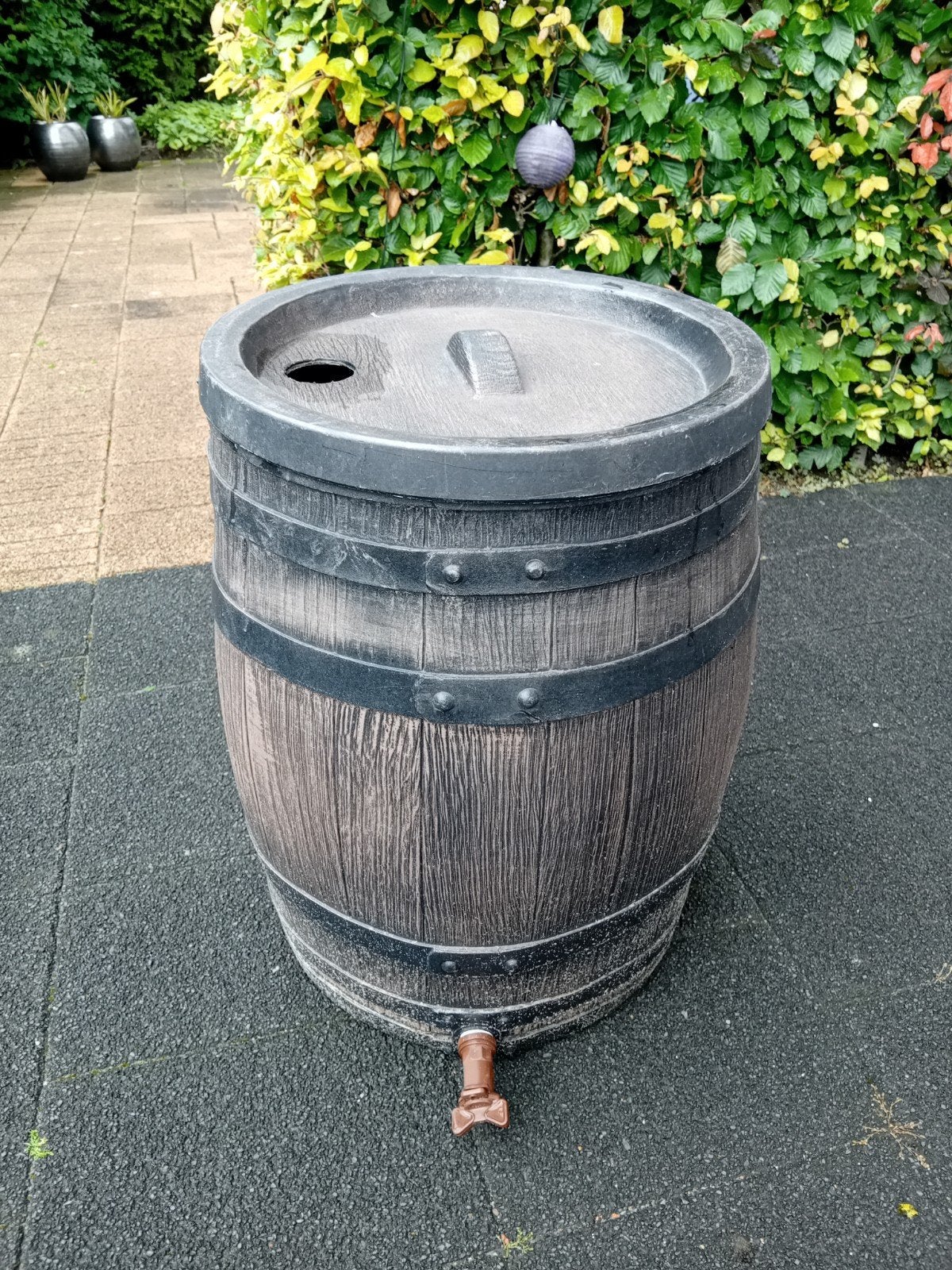 regenton- 50 liter, Tuin en Terras, Ophalen, Kunststof, Gebruikt, Met kraantje