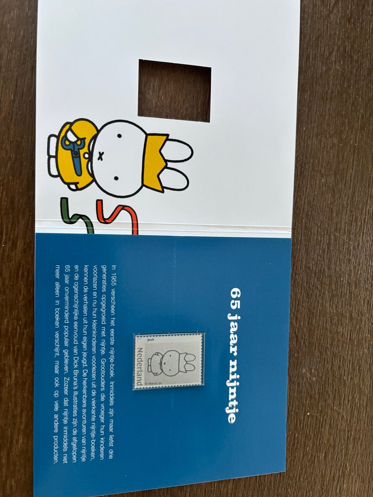 Nijntje 65 jaar zilveren postzegel in originele verpakking, Postzegels en Munten, Ophalen of Verzenden, Na 1940, Postfris