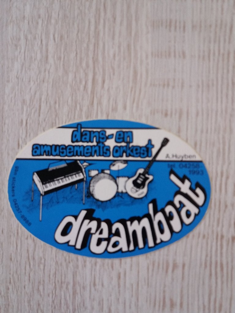 sticker dans en amusementsorkest dreamboat, Verzenden, Zo goed als nieuw, Overige typen