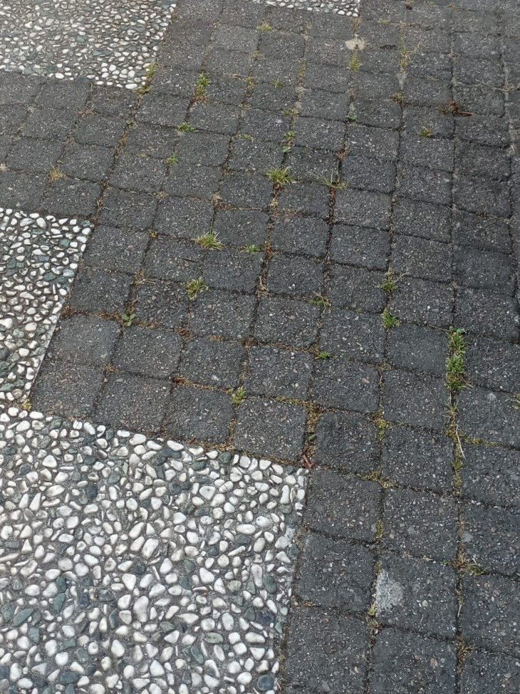 GRATIS! Zwarte kinderkopjes/ keien (10x10cm), Tuin en Terras, Tegels en Klinkers, Ophalen, Gebruikt, Klinkers, Minder dan 5 m²