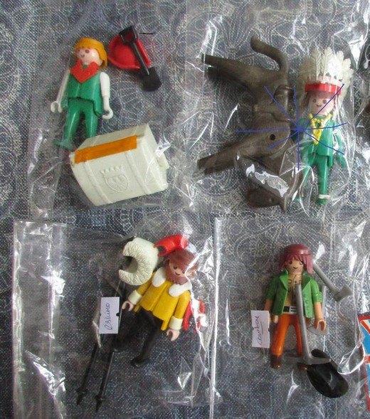 setje playmobil - Eskimo -bouwvakker - schatgraver à 2,00 ps, Ophalen of Verzenden, Gebruikt, Los playmobil