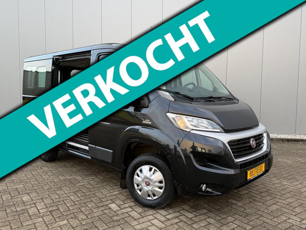 Fiat Ducato Rolstoel Voorin Rolstoelbus 4 Persoons bus, Auto's, Bestelauto's, Voorwielaandrijving, 12 maanden, Stof, Zwart